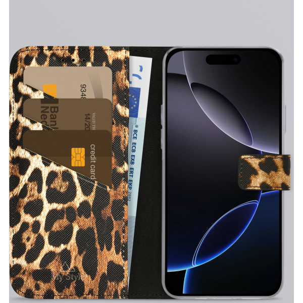 My Style Flex Wallet For Apple Iphone 16 Pro Wild Leopard - Afbeelding 2