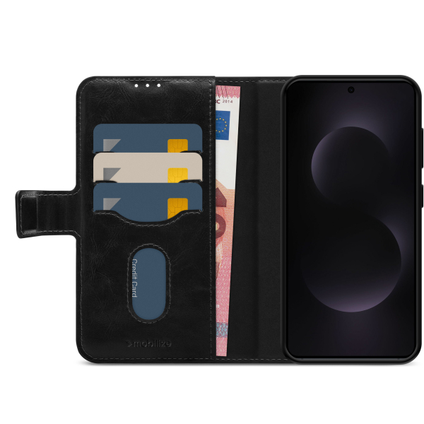Mobilize 2In1 Magsafe Compatible Gelly Wallet Case Samsung Galaxy S25 Edge 5G Black - Afbeelding 3