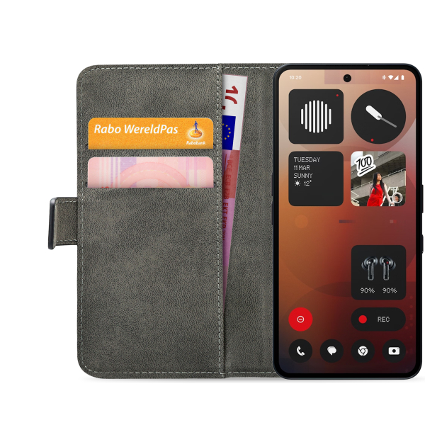 Mobilize Classic Gelly Wallet Book Case Nothing Phone (3A) Pro Black - Afbeelding 4