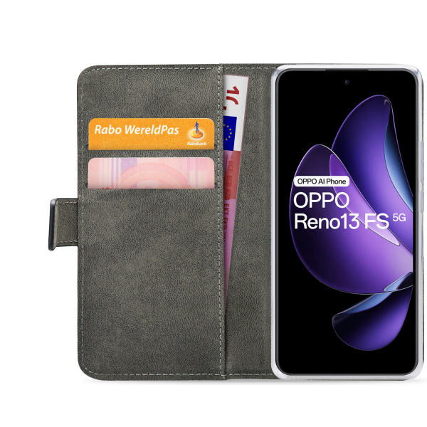 Mobilize Classic Gelly Wallet Book Case Oppo Reno13 Fs 5G Black - Afbeelding 4
