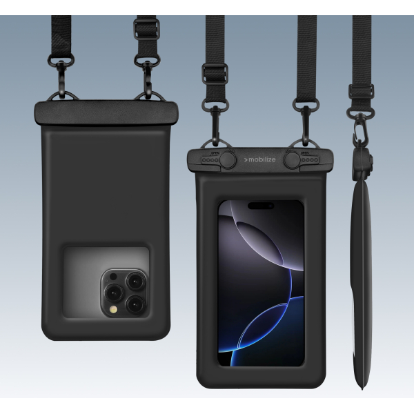Mobilize Universal Waterproof Floating Bag Incl. Lanyard Black - Afbeelding 2