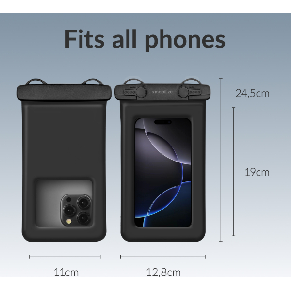 Mobilize Universal Waterproof Floating Bag Incl. Lanyard Black - Afbeelding 6