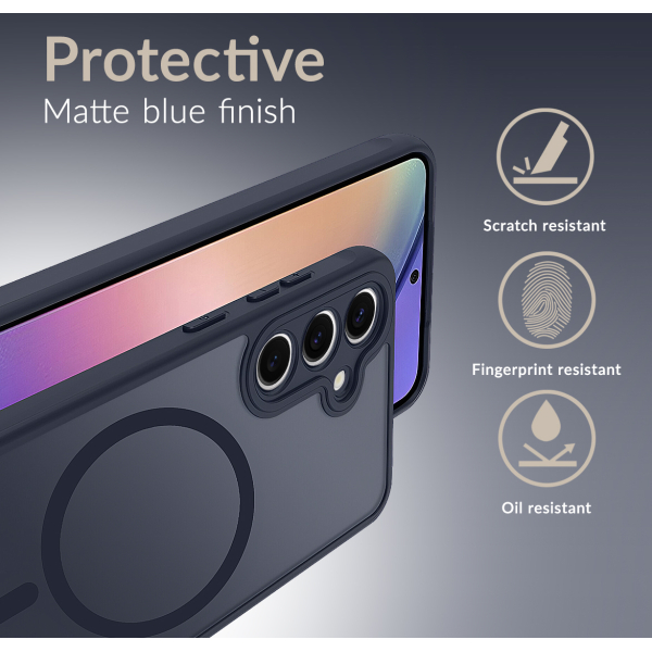 Mobilize Magsafe Compatible Hybrid Case Samsung Galaxy S25 5G Blue - Afbeelding 2