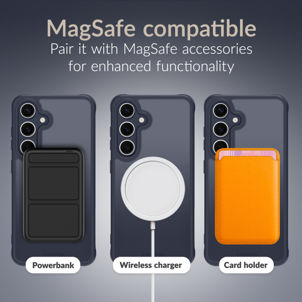Mobilize Magsafe Compatible Hybrid Case Samsung Galaxy S25 5G Blue - Afbeelding 7