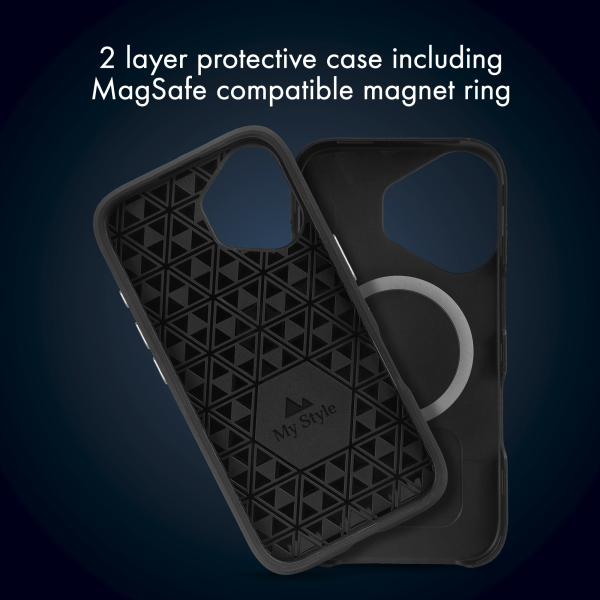My Style Magsafe Tough Case For Apple Iphone 16 Pro Black - Afbeelding 2