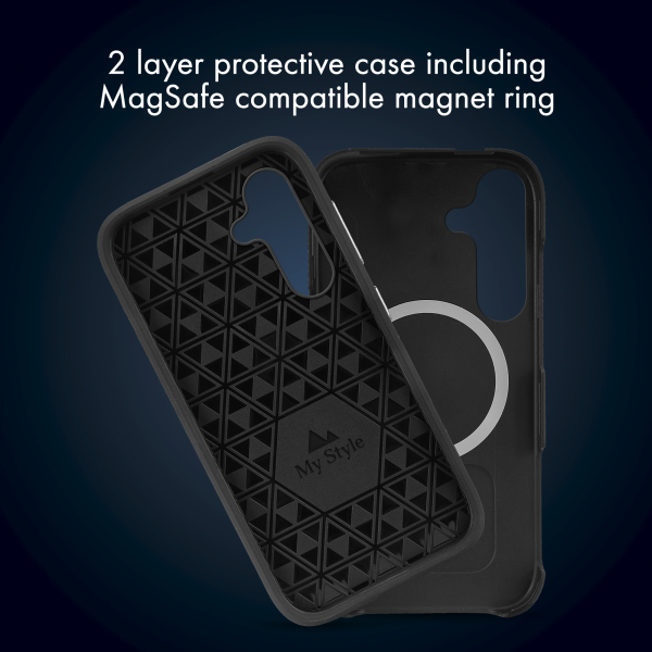 My Style Magsafe Tough Case For Samsung Galaxy S24 5G/S25 5G Black - Afbeelding 2