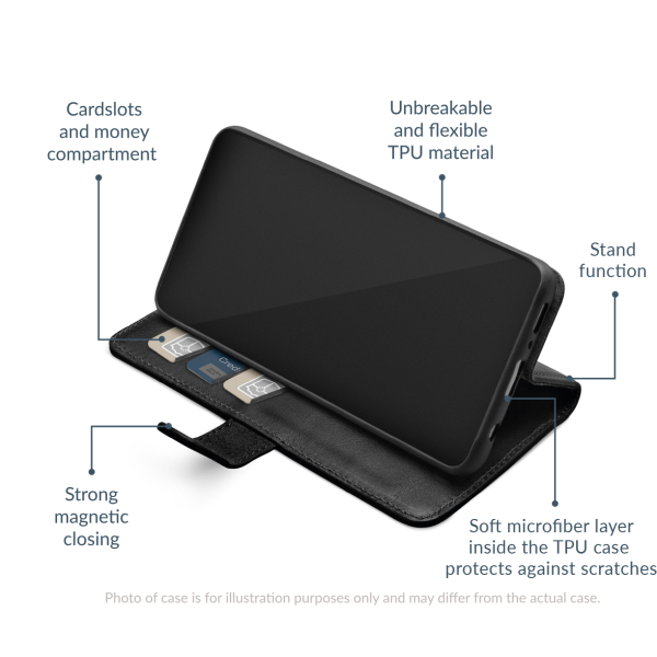 Mobilize Leather Wallet Apple Iphone 17 Pro Max Black - Afbeelding 4
