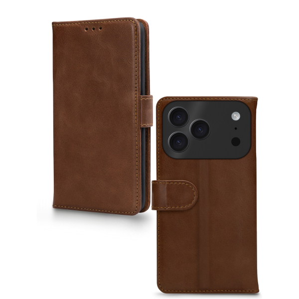 Mobilize Leather Wallet Apple Iphone 17 Pro Max Brown - Afbeelding 2