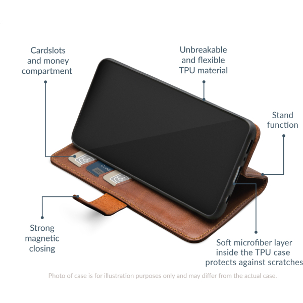 Mobilize Leather Wallet Apple Iphone 17 Pro Max Brown - Afbeelding 4