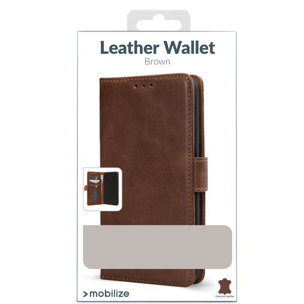 Mobilize Leather Wallet Apple Iphone 17 Pro Max Brown - Afbeelding 5