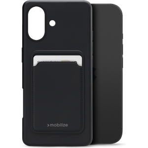 Mobilize Rubber Gelly Card Case Apple Iphone 17 Matt Black