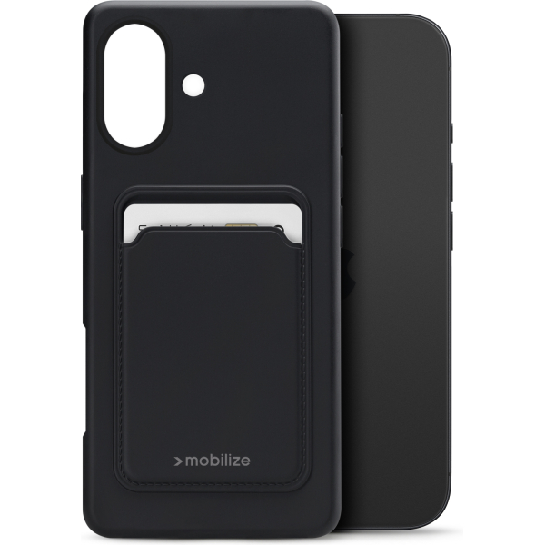 Mobilize Rubber Gelly Card Case Apple Iphone 17 Matt Black