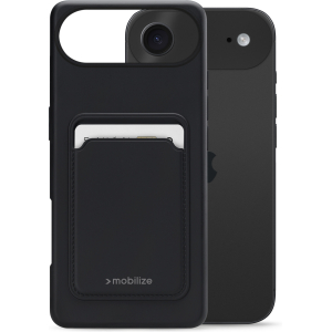 Mobilize Rubber Gelly Card Case Apple Iphone 17 Air Matt Black