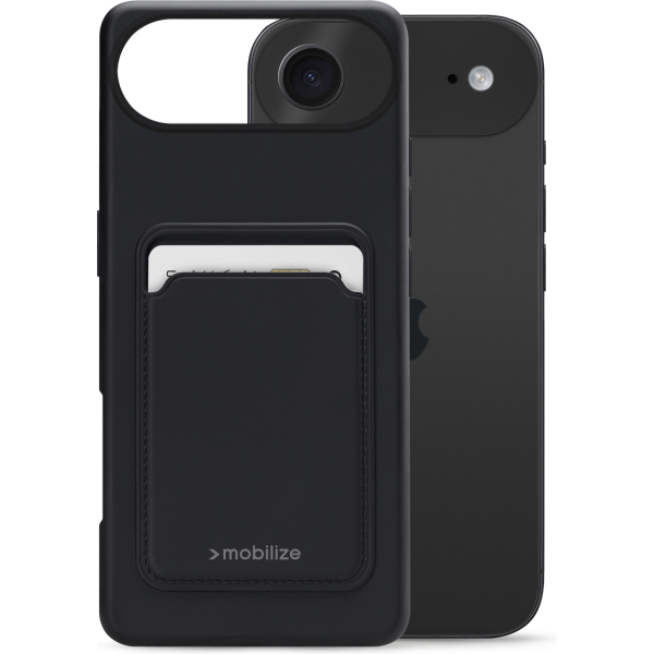 Mobilize Rubber Gelly Card Case Apple Iphone 17 Air Matt Black