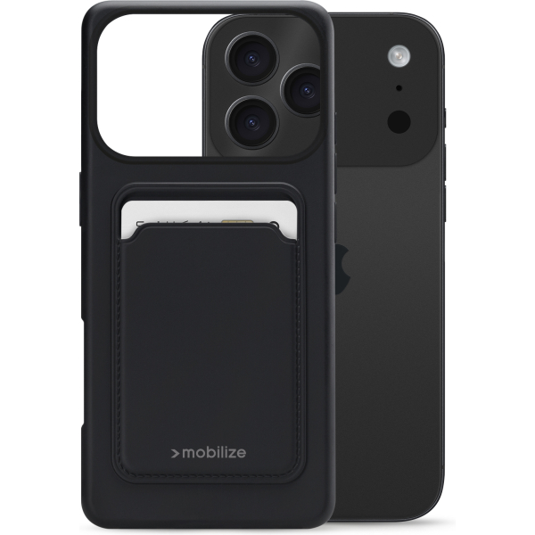 Mobilize Rubber Gelly Card Case Apple Iphone 17 Pro Matt Black