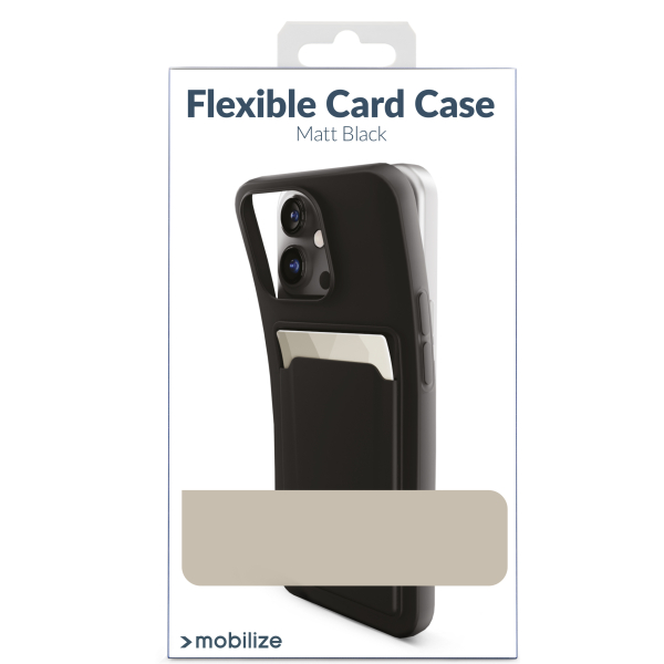 Mobilize Rubber Gelly Card Case Apple Iphone 17 Pro Matt Black - Afbeelding 5