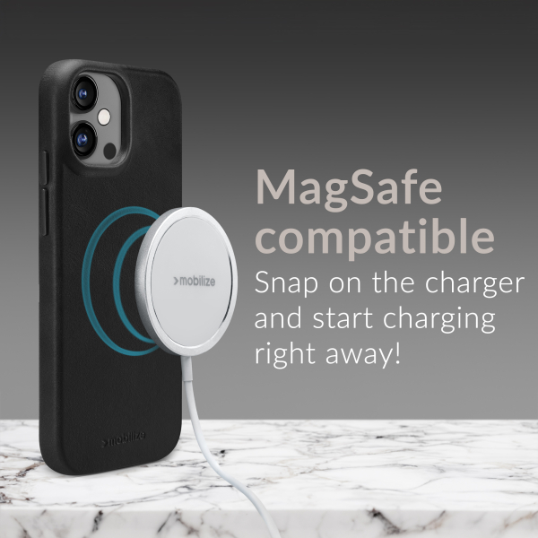 Mobilize Magsafe Compatible Premium Leather Case Apple Iphone 17 Pro Max Black - Afbeelding 4
