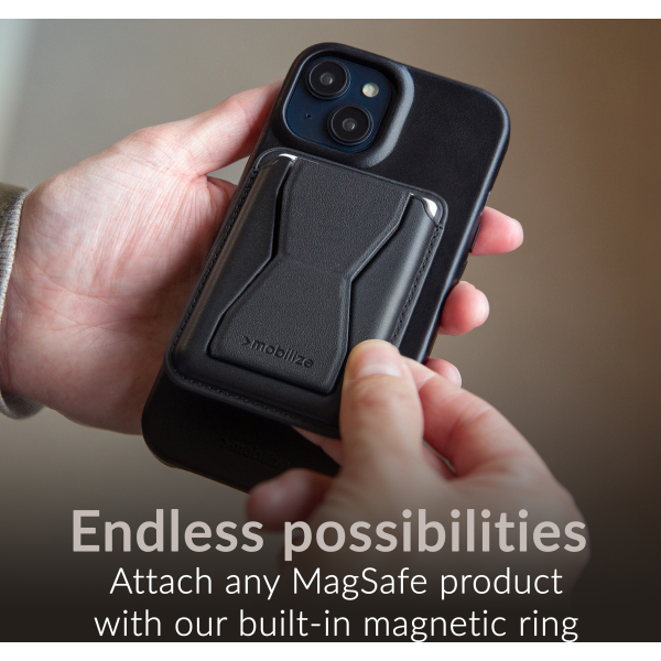Mobilize Magsafe Compatible Premium Leather Case Apple Iphone 17 Pro Max Black - Afbeelding 6