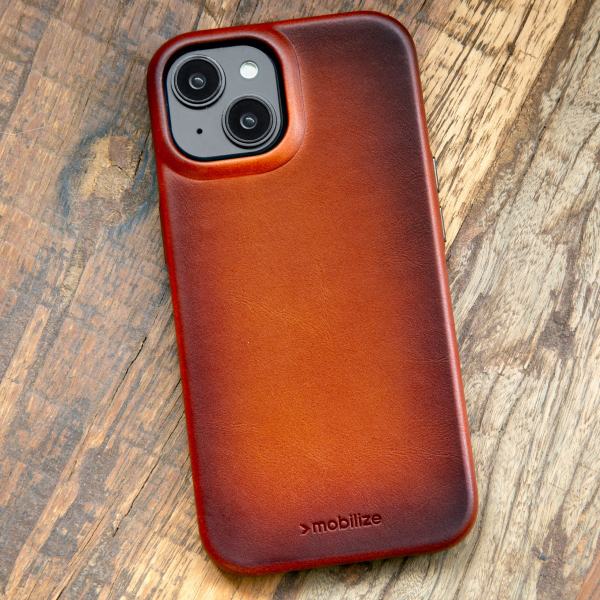 Mobilize Magsafe Compatible Premium Leather Case Apple Iphone 17 Burned Cognac - Afbeelding 5