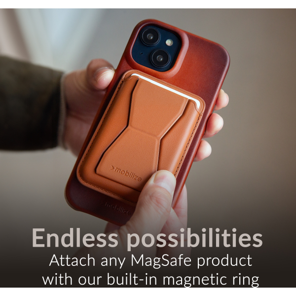 Mobilize Magsafe Compatible Premium Leather Case Apple Iphone 17 Burned Cognac - Afbeelding 6