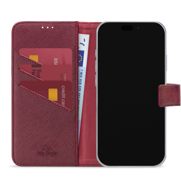 My Style Flex Wallet For Apple Iphone 17 Pro Max Bordeaux - Afbeelding 2