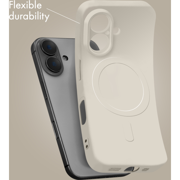 My Style Protective Flex Magsafe Compatible Case For Samsung Galaxy S25 Fe 5G Antique White - Afbeelding 2