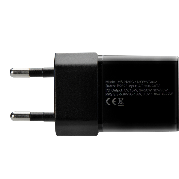 Mobilize Bulk Mobilize Wall Charger Usb-C 20W Black (Bulk) - Afbeelding 5