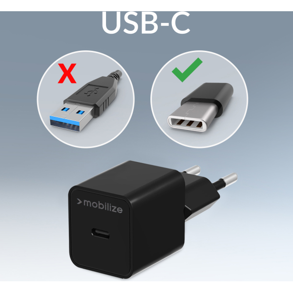 Mobilize Bulk Mobilize Wall Charger Usb-C 20W Black (Bulk) - Afbeelding 6