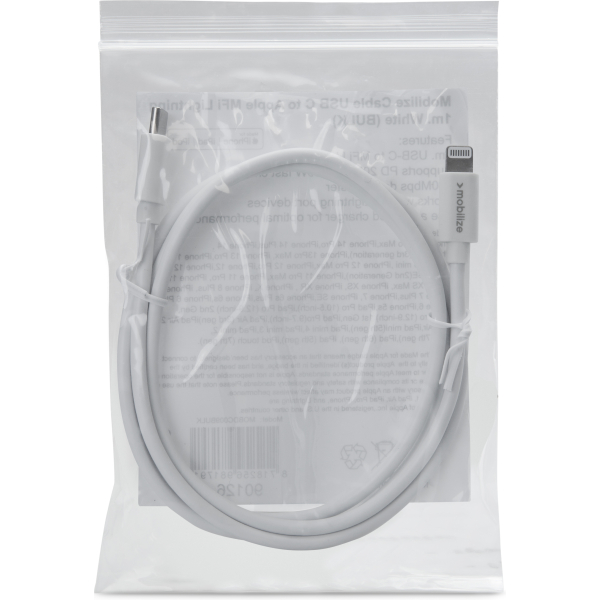 Mobilize Bulk Mobilize Cable Usb-C To Apple Mfi Lightning 1M. 60W White (Bulk) - Afbeelding 3