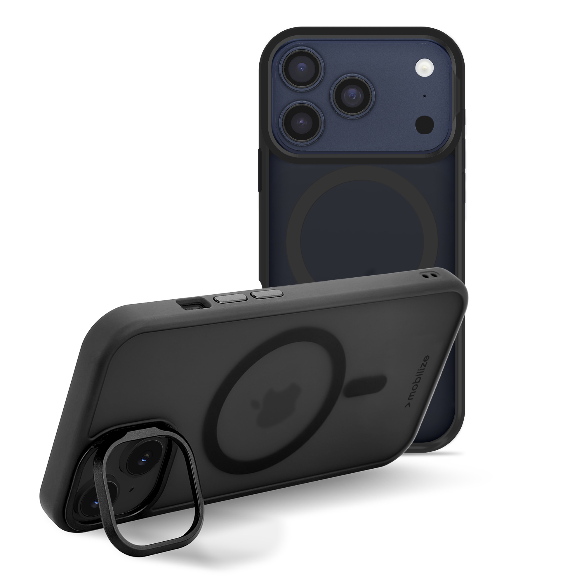 Mobilize Magsafe Compatible Hybrid Pro Case With Camera Stand Apple Iphone 17 Pro Max Black