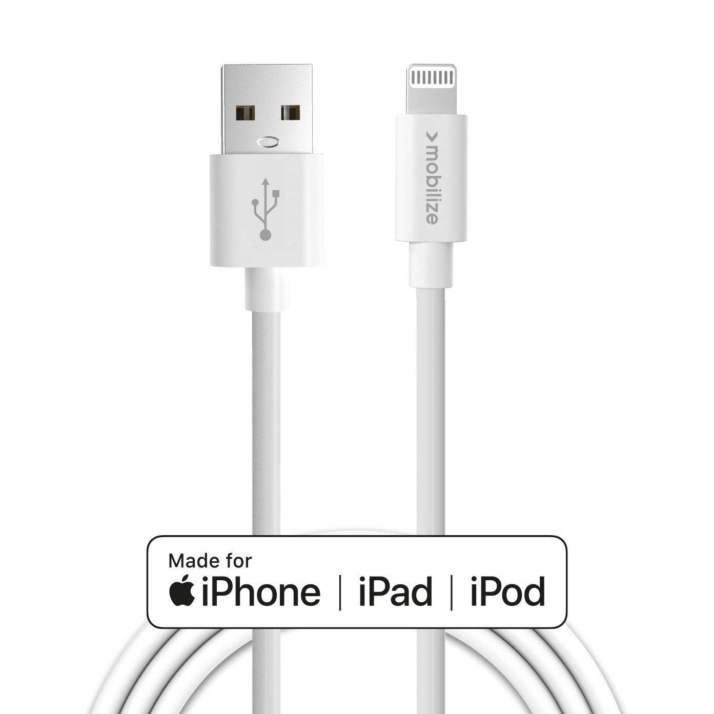 Mobilize Cable Usb To Apple Mfi Lightning 1M. 12W White