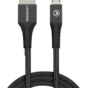 Mobilize Strong Nylon Cable Usb To Micro Usb 1M. 12W Black