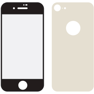 Mobilize Edge-To-Edge Glass Screen Protector Apple Iphone 8 Front And Back Pack Gold Full Glue