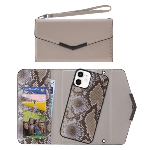Mobilize 2In1 Elegant Magnet Clutch Apple Iphone 12 Mini Beige Snake