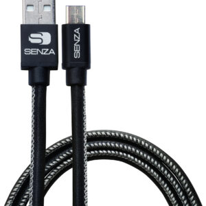 Senza Premium Leather Charge/Sync Cable Micro Usb 1.5M. 12W Black