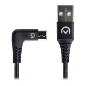 Mobilize Strong Nylon 90° Cable Micro Usb 1.5M. 12W Black