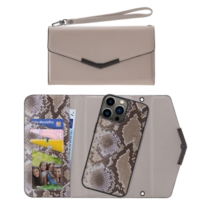 Mobilize 2In1 Elegant Magnet Clutch Apple Iphone 13 Pro Beige Snake