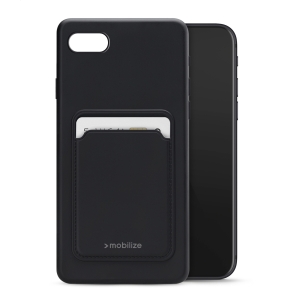 Mobilize Rubber Gelly Card Case Apple Iphone 6/6S/7/8/Se (2020/2022) Matt Black