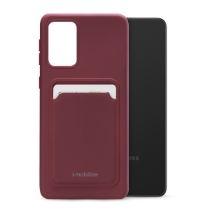 Mobilize Rubber Gelly Card Case Samsung Galaxy A33 5G Matt Bordeaux