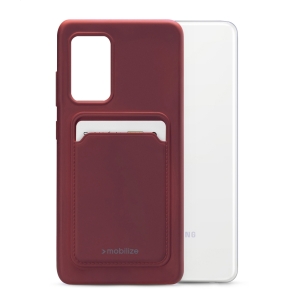 Mobilize Rubber Gelly Card Case Samsung Galaxy S20 Fe Matt Bordeaux
