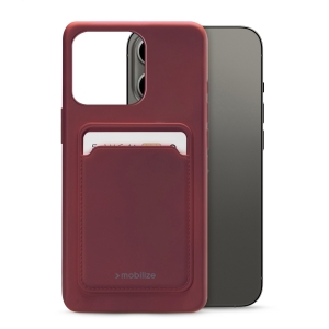 Mobilize Rubber Gelly Card Case Apple Iphone 13 Pro Matt Bordeaux