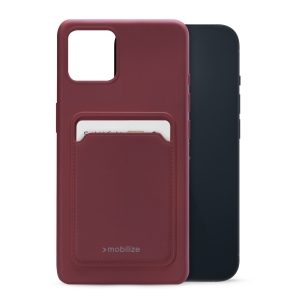 Mobilize Rubber Gelly Card Case Apple Iphone 14 Matt Bordeaux