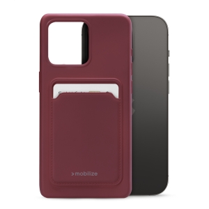 Mobilize Rubber Gelly Card Case Apple Iphone 14 Pro Matt Bordeaux