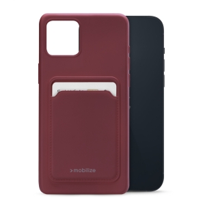 Mobilize Rubber Gelly Card Case Apple Iphone 14 Plus Matt Bordeaux