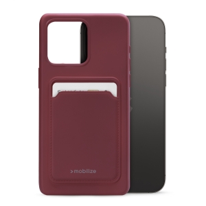 Mobilize Rubber Gelly Card Case Apple Iphone 14 Pro Max Matt Bordeaux