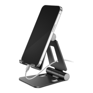 Mobilize Foldable Aluminium Phone Holder Black