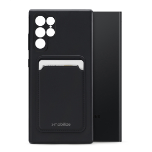 Mobilize Rubber Gelly Card Case Samsung Galaxy S23 Ultra 5G Matt Black