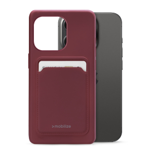 Mobilize Rubber Gelly Card Case Apple Iphone 15 Pro Matt Bordeaux
