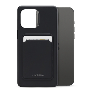 Mobilize Rubber Gelly Card Case Apple Iphone 15 Pro Max Matt Black