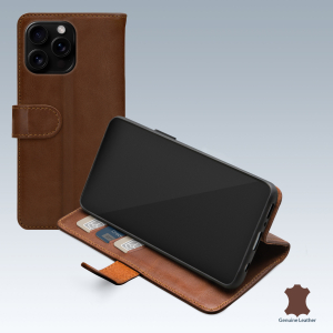 Mobilize Leather Wallet Apple Iphone 16 Pro Max Brown